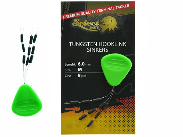 Opritoare Select Baits Tungsten Hooklink Sinkers, Medium, 6mm, 9buc/plic