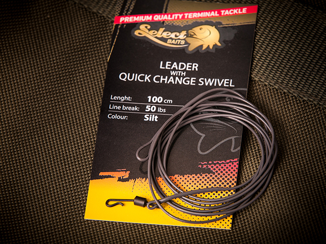 Montură Select Baits Leader with Quick Change Swivel, Silt, 50lbs/100cm