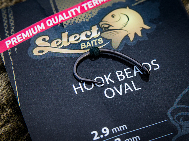 Micro opritoare Select Baits Oval Hook Beads, Weed Green, 2.3mm/2.9mm, 20buc/plic