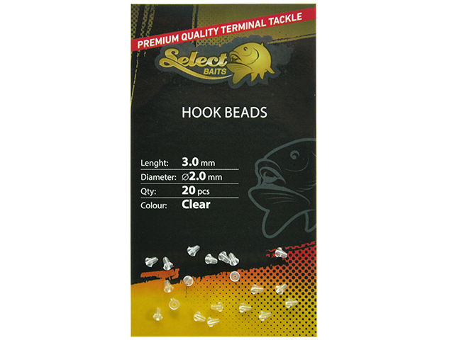 Micro opritoare Select Baits Hook Beads, Clear, 2mm/3mm, 20buc/plic