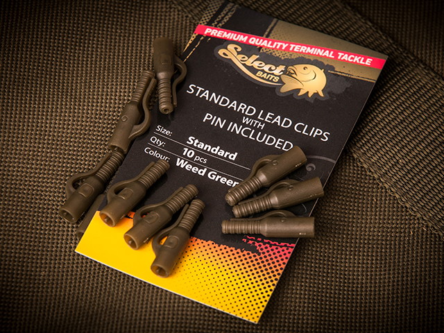 Clipsuri plumb pierdut Select Baits Standard Lead Clip, Weed Green, 10buc/plic
