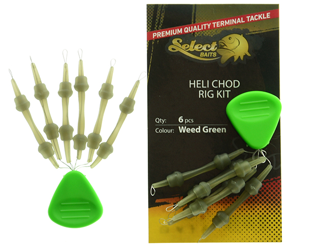 Kit Select Baits Heli Chod Rig, Weed Green, 6buc/plic