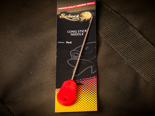 Croșetă Select Baits Long Stick Needle, Red, 12cm