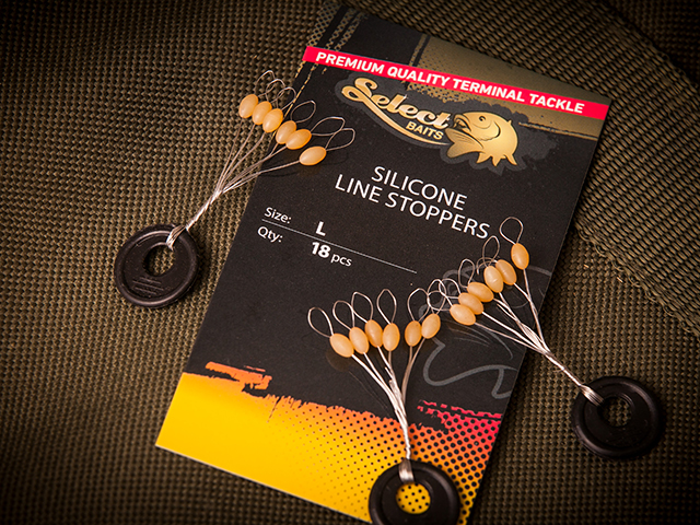 Opritoare Select Baits Silicone Line Stoppers, Small, 18buc/plic