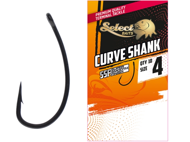 Cârlige Select Baits Curve Shank SSF, Nr.6, 10buc/plic