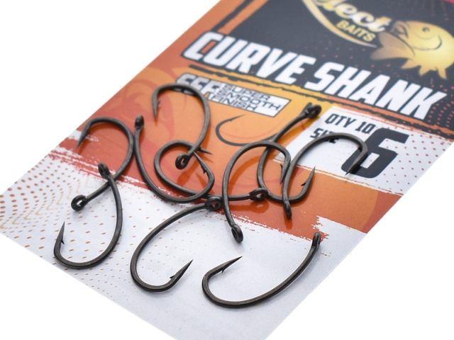 Cârlige Select Baits Curve Shank SSF, Nr.6, 10buc/plic