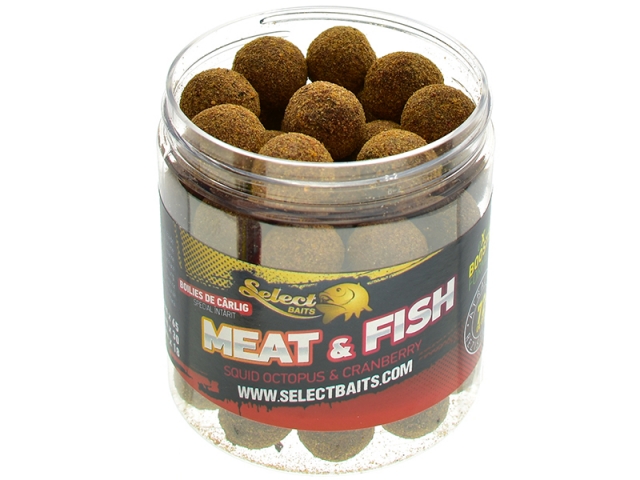 Boilies de cârlig special întărit Select Baits, Meat&Fish-Squid Octopus&Cranberry, 20mm