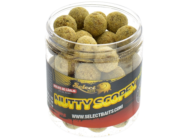Boilies de cârlig special întărit Select Baits, Nutty Scopex, 20mm