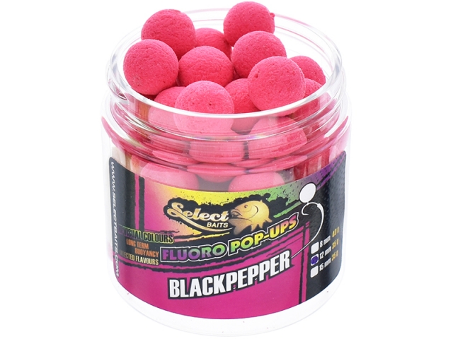 Pop-up Select Baits Fluoro, Black Pepper, 12mm/35g