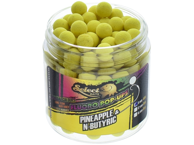Micro pop-up Select Baits Fluoro, Pineapple&N-Butyric, 8mm/40g