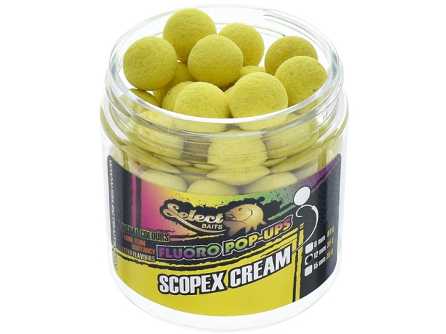 Pop-up Select Baits Fluoro, Scopex-Cream, 12mm/35g