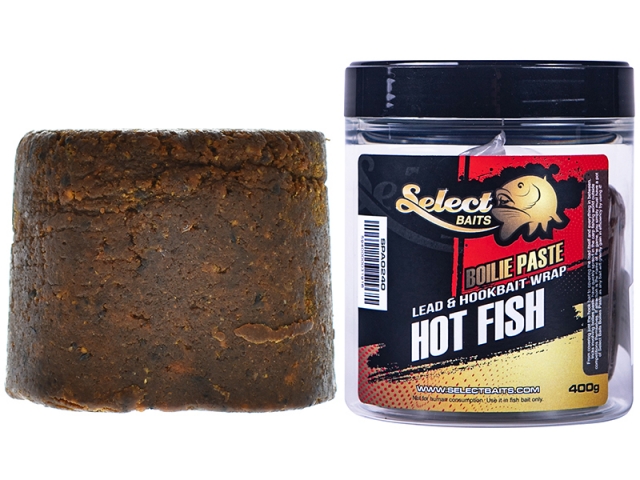 Pastă de boilies Select Baits Lead&Hookbait Wrap, Hot Fish, 400g