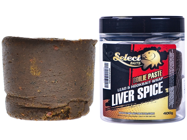 Pastă de boilies Select Baits Lead&Hookbait Wrap, Liver Spice, 400g