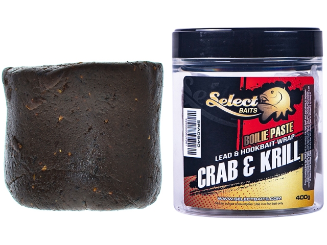 Pastă de boilies Select Baits Lead&Hookbait Wrap, Crab&Krill, 400g