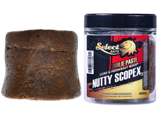 Pastă de boilies Select Baits Lead&Hookbait Wrap, Nutty Scopex, 400g