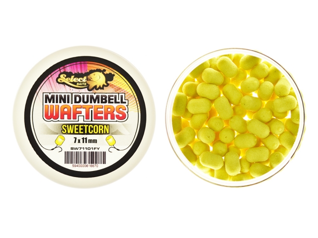 Mini dumbells critic echilibrate Select Baits Wafters, Sweetcorn, 7-11mm/45g