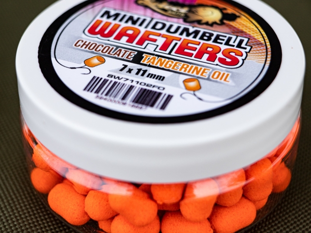 Mini dumbells critic echilibrate Select Baits Wafters, Chocolate&Tangerine Oil, 7-11mm/45g