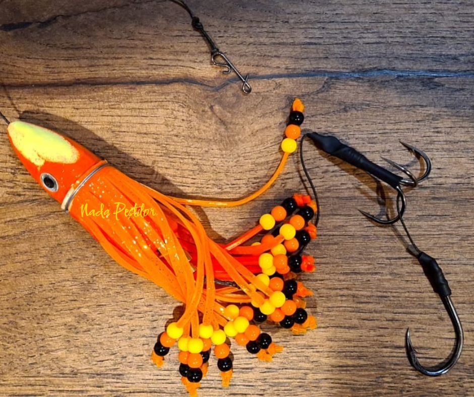 Teaser Țicu Fishing Fudo BlackCat 7/0  + Ancoră Fudo 3/0, 200g, portocaliu