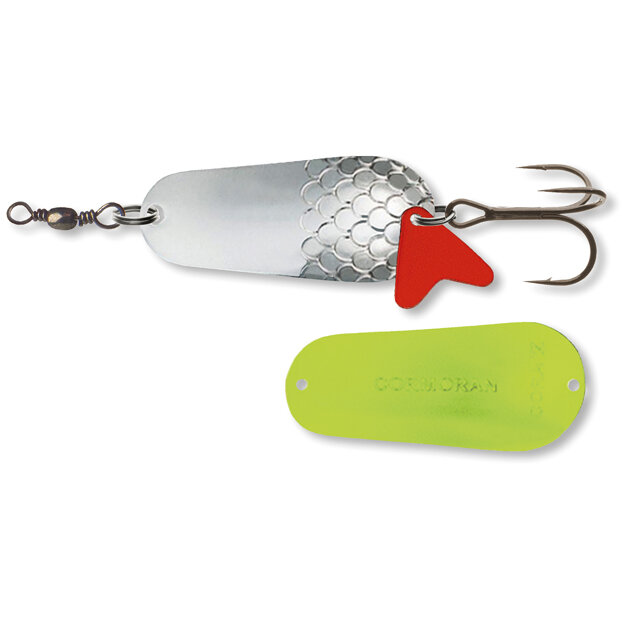 Linguriță oscilantă Cormoran Cora Z, Silver Chartreuse, 5.8cm/22g