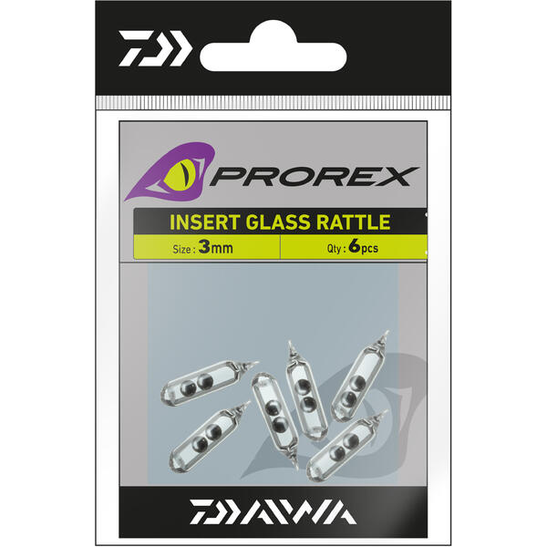 Kit lesturi Daiwa Prorex Insert Glass Rattle, 7mm, 6buc/plic
