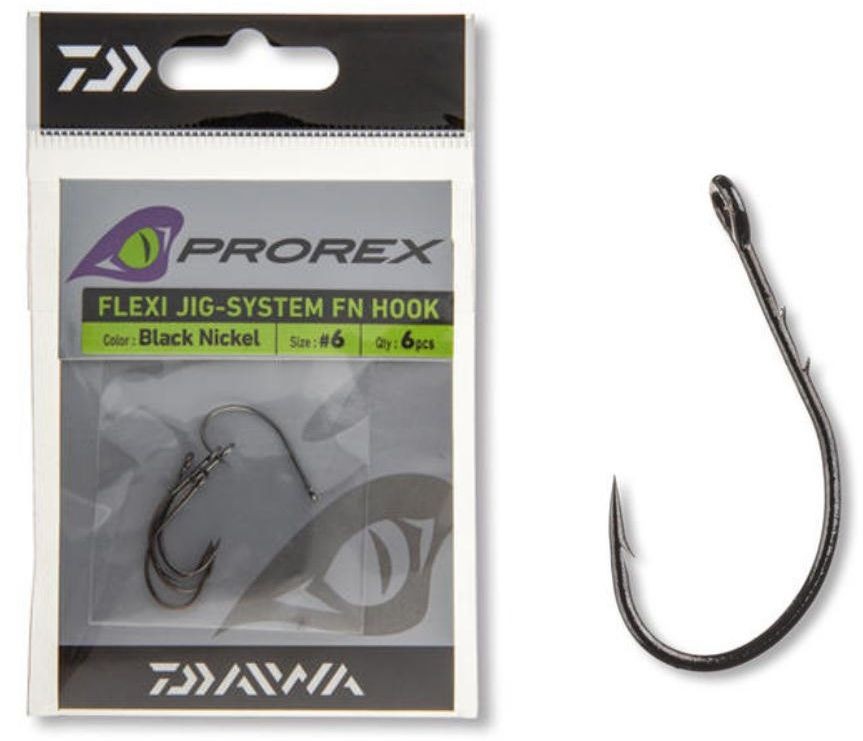 Cârlige Daiwa Prorex Flexi Jig-System FN Hook Nr.1, 6buc/plic