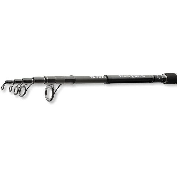 Lansetă telescopică Daiwa Black Widow Feeder, 3.90m/150g, 7+2buc