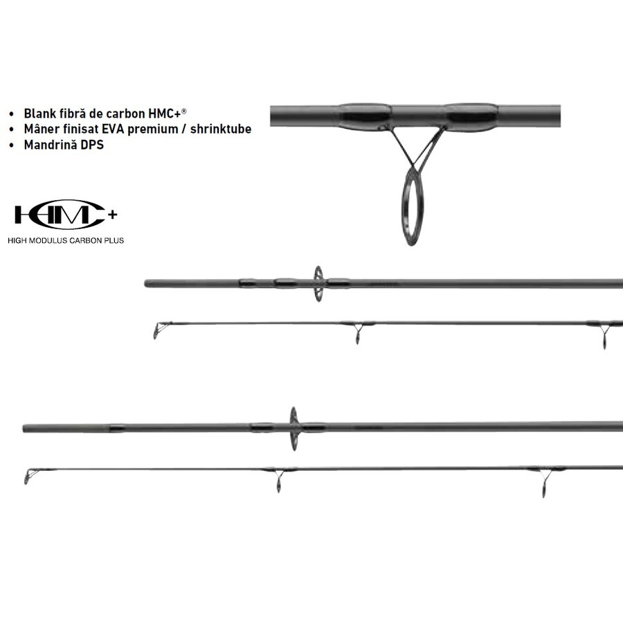 Lansetă Daiwa Black Widow XT Spod Carp 3.60m/4.5lbs, 2buc