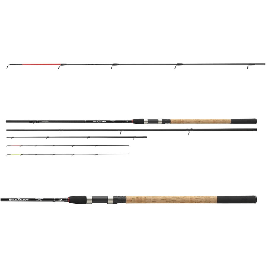 Lansetă Daiwa Black Widow Feeder, 3.60m/150g, 3+2buc