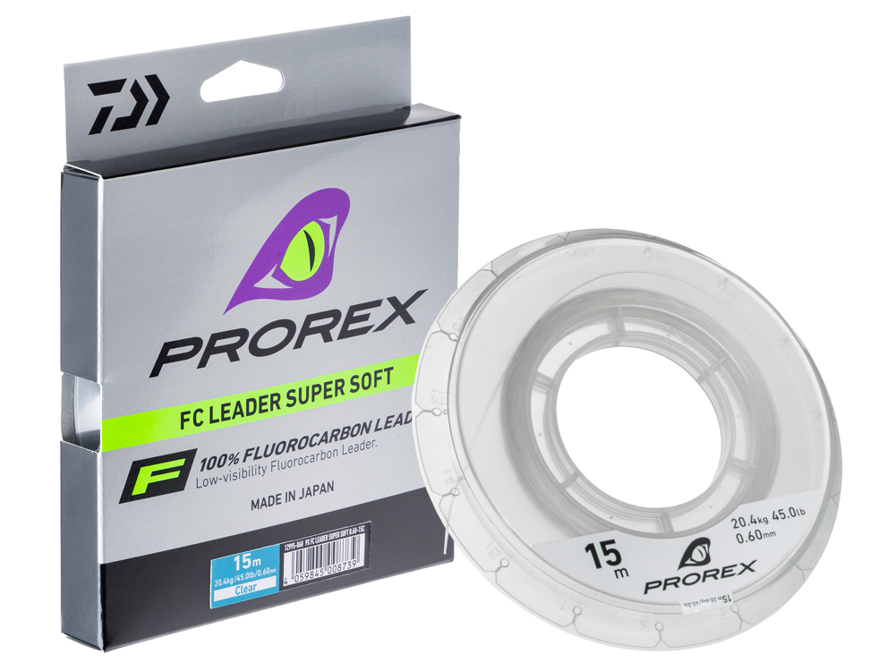Fir fluorocarbon Daiwa Prorex FC Leader Super Soft, Translucid, 0.36mm/9.3kg/50m