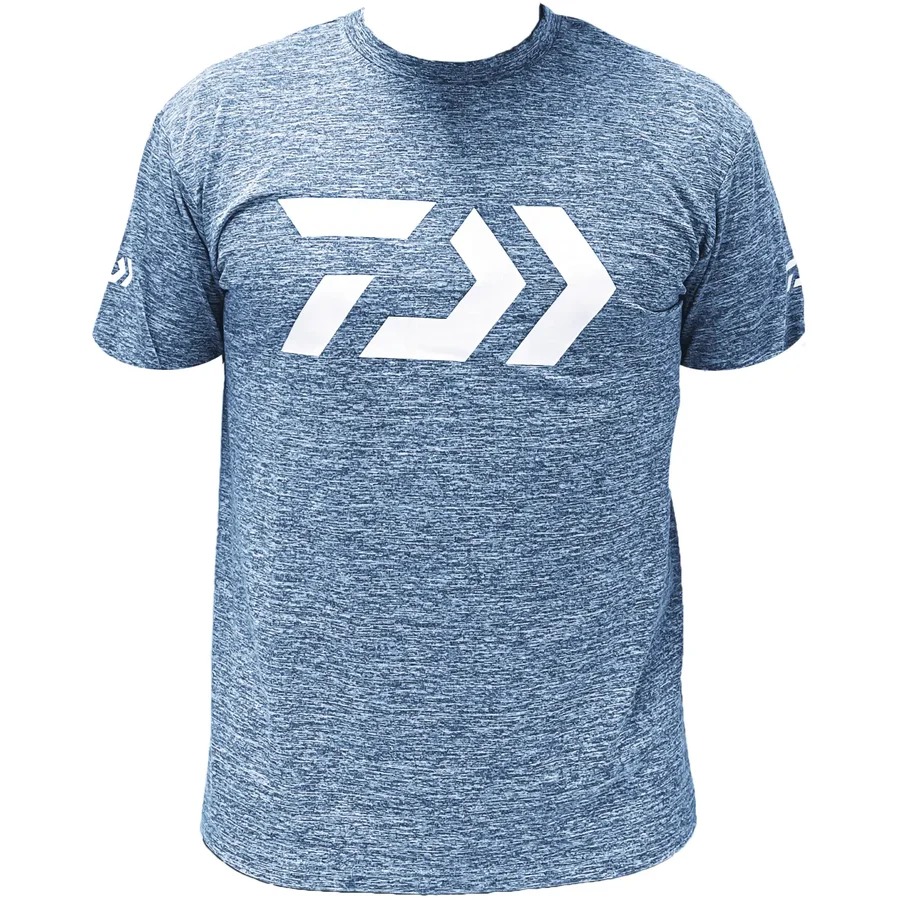 Tricou Tehnic Daiwa Shirt Short S 31, Large, Light Blue