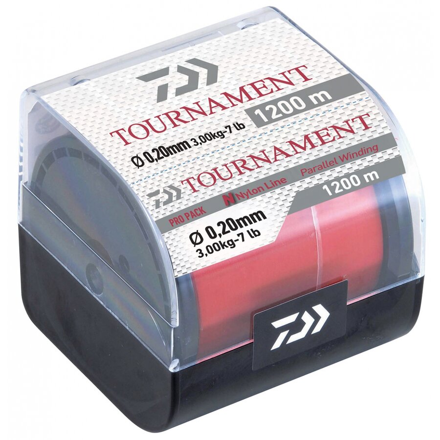 Fir monofilament Daiwa Tournament Nylon, Red, 0.28mm/6.6kg/1200m