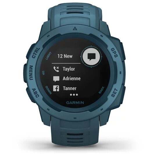 Ceas Garmin Instinct Graphite GPS, Lakeside Blue