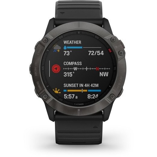 Ceas Garmin Fenix 6X Pro Sapphire, Carbon Black, 51mm