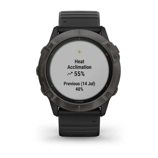 Ceas Garmin Fenix 6X Pro Solar Edition, Carbon/Black, 51mm
