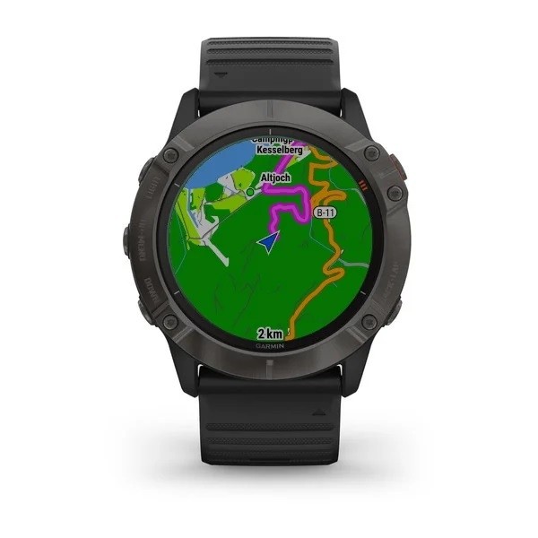 Ceas Garmin Fenix 6X Pro Solar Edition, Carbon/Black, 51mm