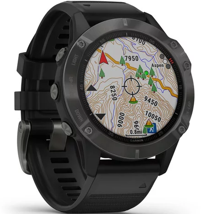 Ceas Garmin Fenix 6 Sapphire, Grey/Black, 47mm