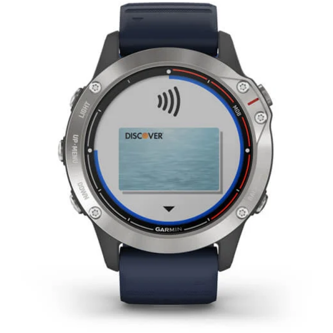 Ceas Garmin Quatix 6, Captain Blue, 47mm