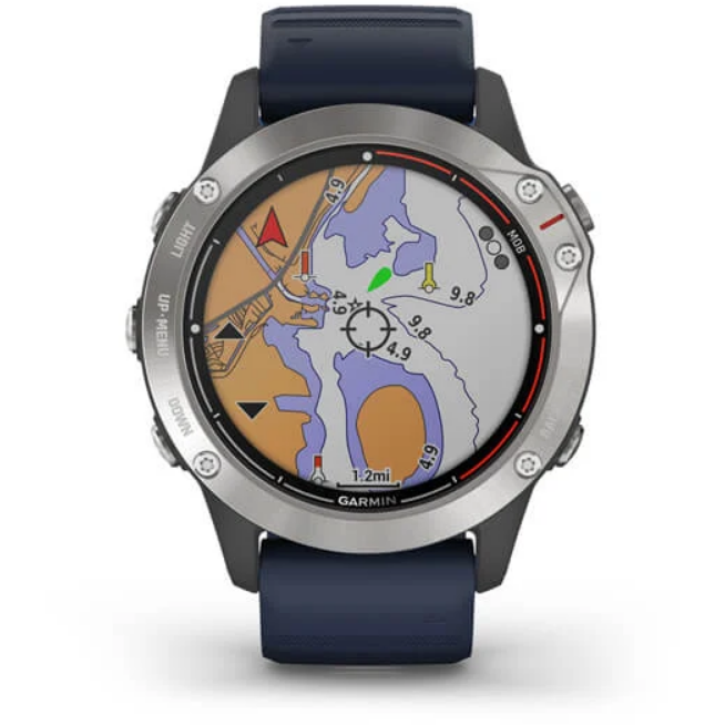 Ceas Garmin Quatix 6, Captain Blue, 47mm