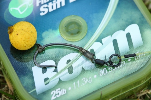 Fir Fluorocarbon Korda Boom Stiff Link, Low Vis Green, 0.65mm/15.9kg/15m