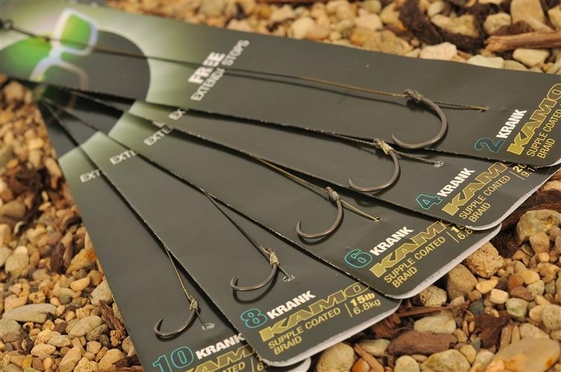 Montură Korda Krank Ready Rig Barbed + Free Extenda Stops, Nr.10/15lbs, 1buc/blister