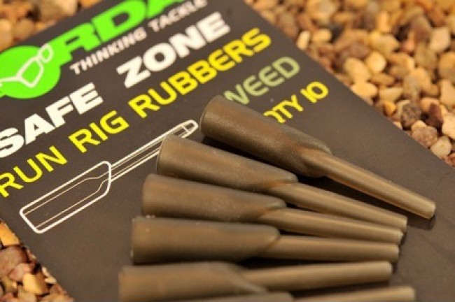 Tub protecție vârtej Korda Run Rig Rubber, Weed Green, 10buc/plic