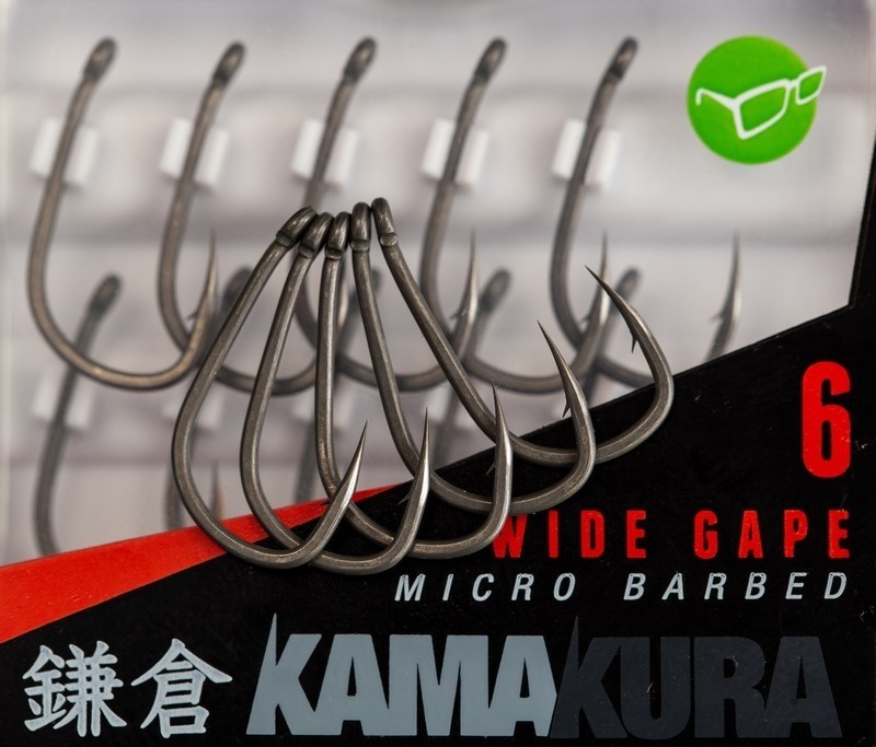 Cârlige Korda Kamakura Wide Gape Micro Barbed, Nr.8, 10buc/cutie
