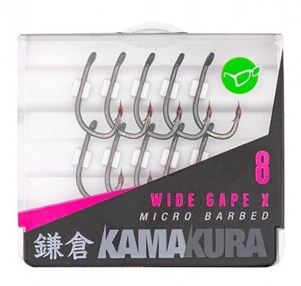 Cârlige Korda Kamakura Wide Gape X Micro Barbed, Nr.8, 10buc/plic