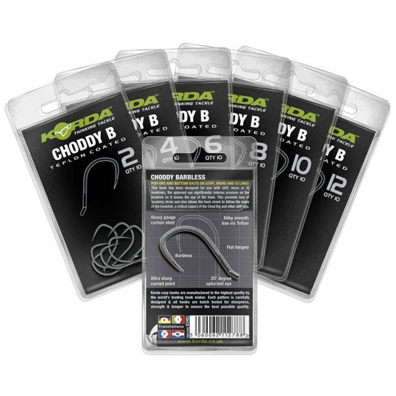 Cârlige Korda Choddy Barbless, Nr.6, 10buc/plic