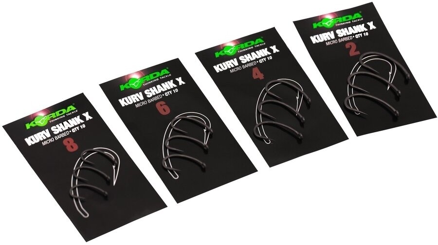 Cârlige Korda Kurv Shank X Micro Barbed, Nr.2, 10buc/plic