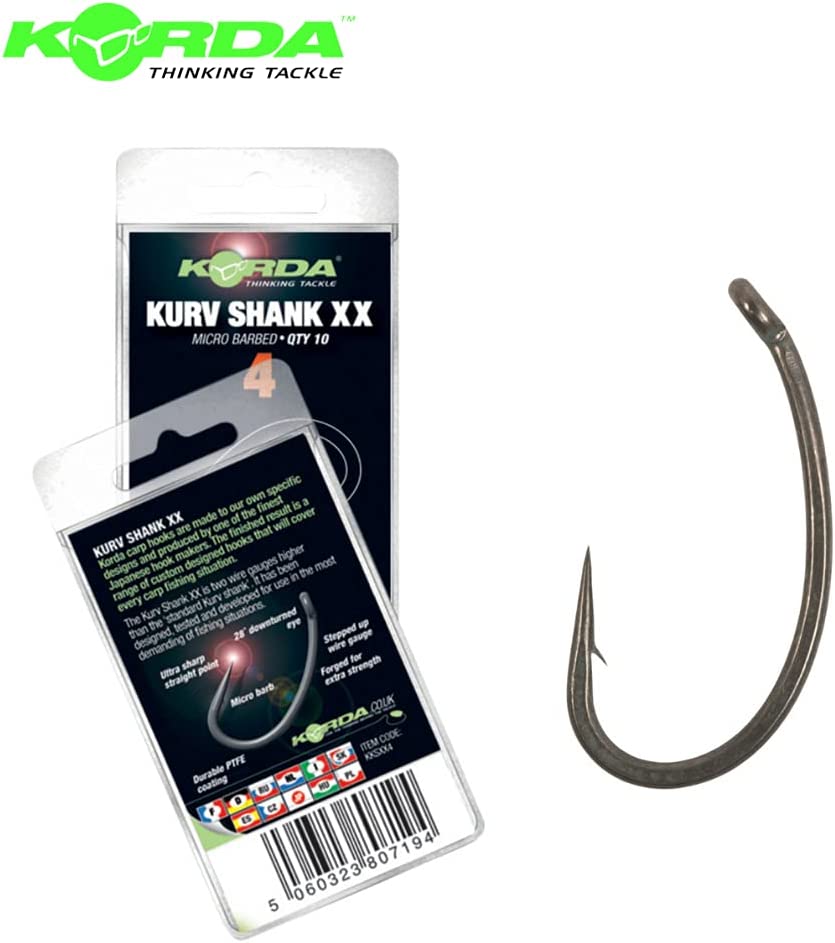 Cârlige Korda Kurv Shank XX Micro Barbed, Nr.1, 10buc/plic