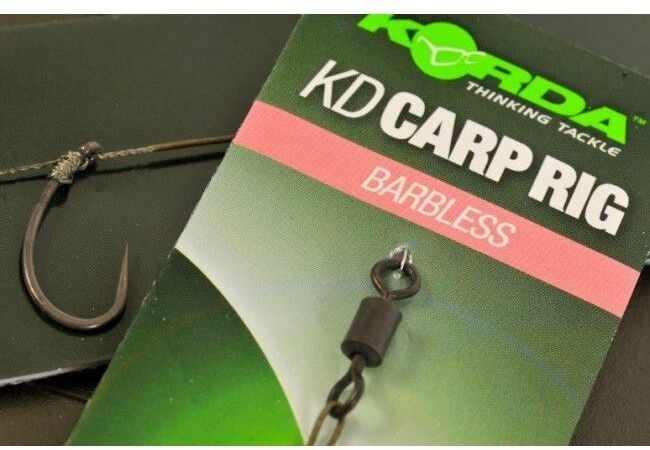 Montură Korda N-Trap KD Kurv Barbless+ Free Extenda Stops, Nr.6/15lb, 1buc/blister