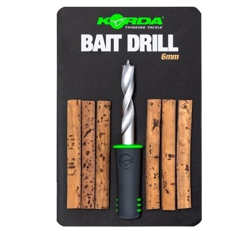 Set Burghiu Korda Bait Drill 6mm + 6x Batoane de plută Korda Cork Sticks 6mm