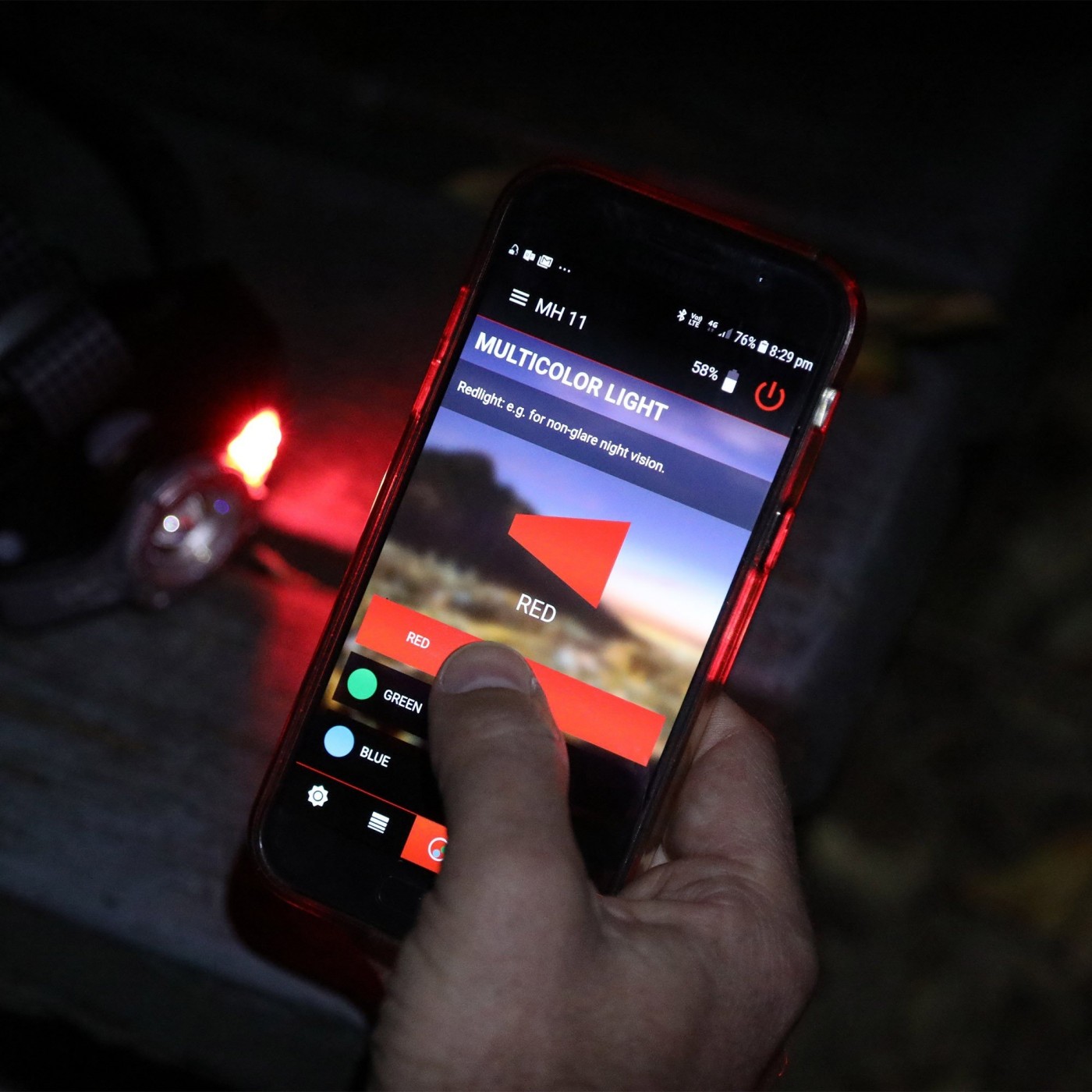 Lanternă de cap reîncărcabilă Ledlenser MH11 Bluetooth, Black/Orange, 1000 Lumeni