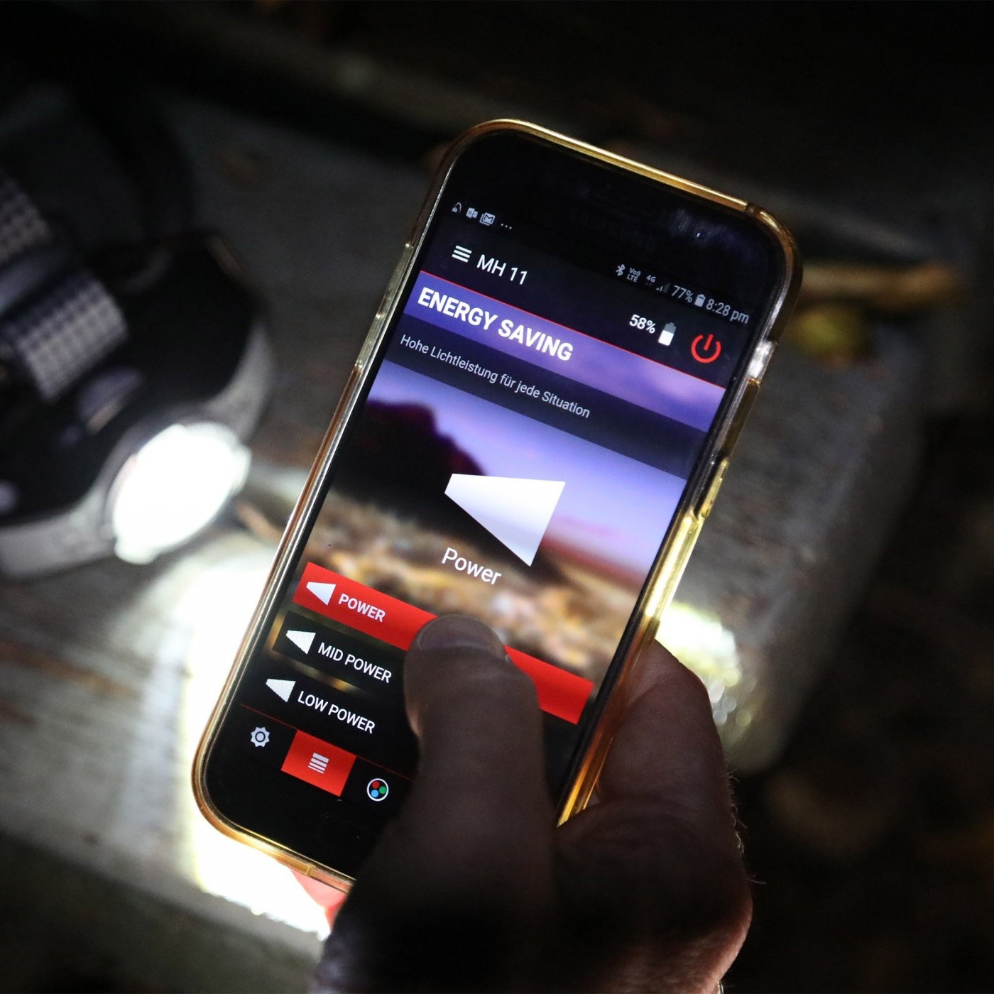 Lanternă de cap reîncărcabilă Ledlenser MH11 Bluetooth, Black/Orange, 1000 Lumeni